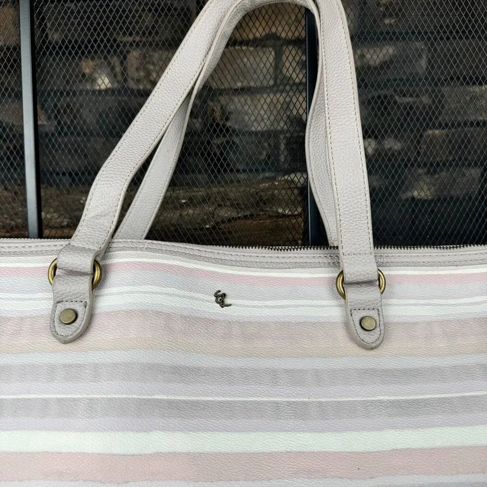 Elliott Lucca‎ Aria Multicolor Stripe Large Tote Shoulder Handbag Retail $128